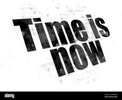 Timeline Concept Time Is Now On Digital Background Stock Photo Alamy