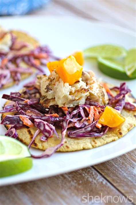 Grilled Tilapia Tacos With Mango And Tangy Slaw In Just 20 Minutes