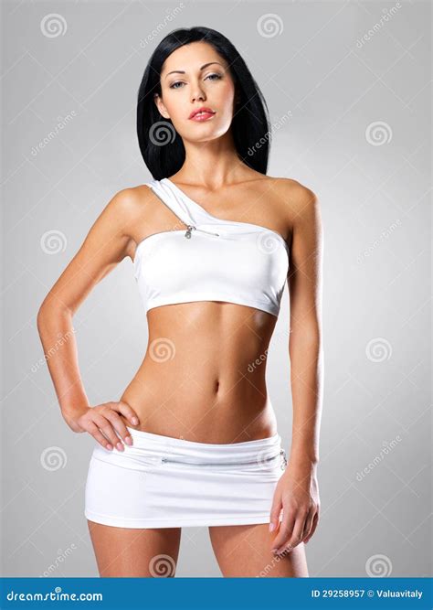 Woman With Beautiful Slim Tanned Body Stock Image Image Of Smooth Sensuality