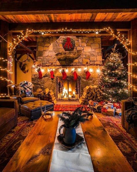 So Beautiful Cozy Fireplace Cabin Christmas Cozy Christmas