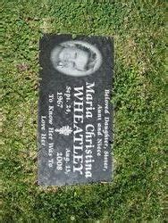 Maria Christina Wheatley Find A Grave Memorial