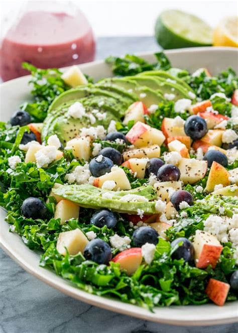 Kale Salad With Blueberry Vinaigrette Jo Cooks