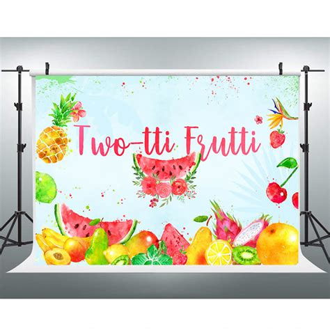 Twotti Frutti Backdrop For Tropical Fruit Birthday Party Photography B