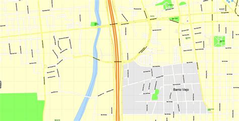 Tucson Pdf Map Arizona Us Exact Vector Map Street G View City Plan Level 17 100 Meters Scale