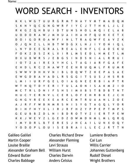 Famous Inventors Word Search Puzzle Teach English To Vrogue Co