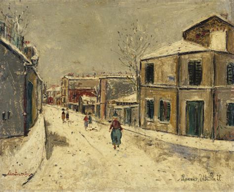 Museu De Reproduções De Arte Rue De L Abreuvoir Na Neve Em Montmartre