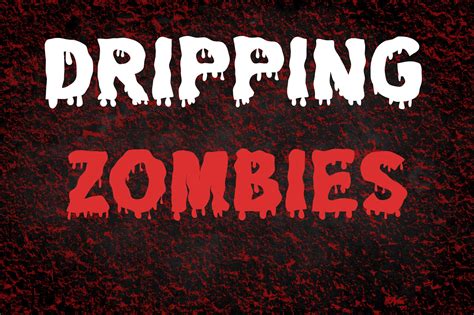 Dripping Zombie Halloween Font Svg Otf And Ttf Files Etsy