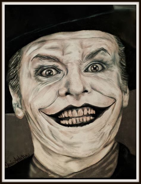 Portrait Drawing Color Pencil Of Jack Nicholson As The Joker By Jessica Anderton Joker