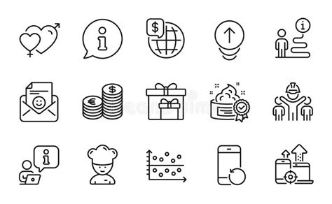 Business Icons Set Included Icon As Dot Plot Cooking Chef Delivery