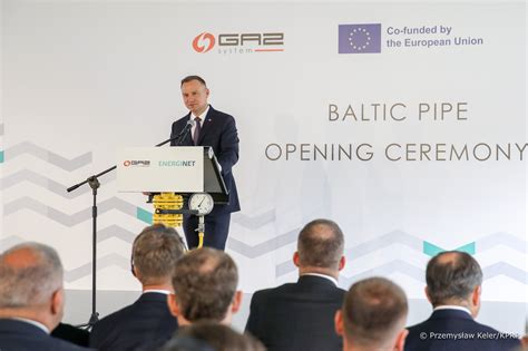 Baltic Pipe Gas Pipeline Officially Opened On Tuesday Poland At Sea