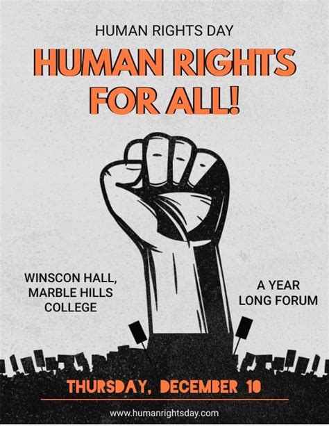Human Rights Slogan Flyer Human Rights Day Human Rights Human