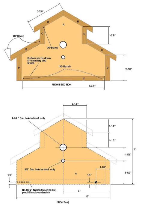 It is built with a slanted roof. Woodwork Woodworking Plans Birdhouse PDF Plans