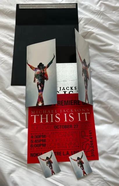 Rare Original Michael Jackson This Is It Invitation Tickets To Cirque
