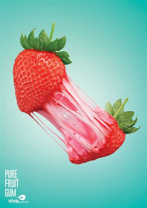 해외광고 Pure Fruit Gum 순수 과일 껌 Viva Nutrition 인쇄광고 네이버 블로그