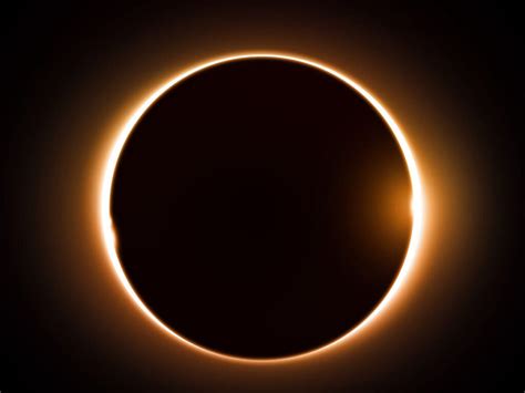 An annular eclipse, however, is when the moon is a little farther away from us in its orbit and covers all but the outer edge of the sun, creating what some call a ring of fire. the reason we get these types of eclipses is due to an odd coincidence of nature: First solar eclipse of the year tomorrow