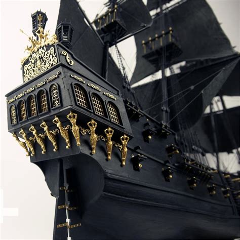 Black Pearl Sailing Ship 135 In Pirates Of The Caribbean Wood Model