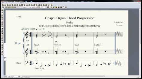 Gospel B3 Organ Chord Progression 1 By Ron Porter Youtube