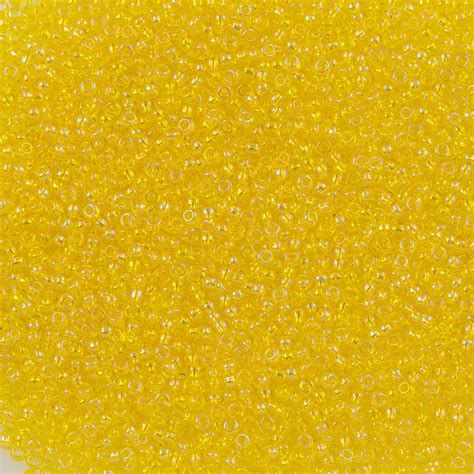 Czech Seed Bead 110 Yellow Transparent Ab 22g Tube 81010 Aura