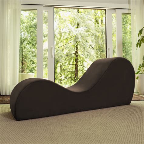 Avana Yoga Chaise Indoor Lounge Chair Microvelvet Brown