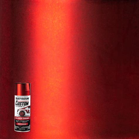 Rust Oleum Automotive 10 Oz Gloss Red Custom Chrome Spray Paint 6
