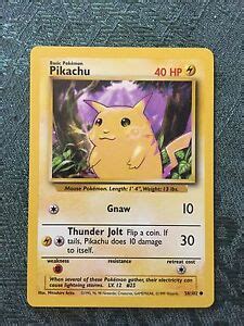 Check spelling or type a new query. Very Rare Pikachu 58/102 Original Pokemon Card | eBay