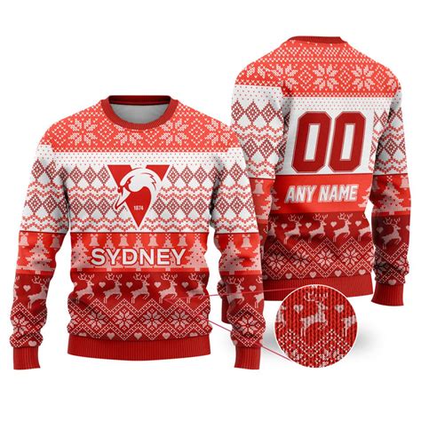 Afl Sydney Swans Special Ugly Christmas Sweater St2201 Floda Shop