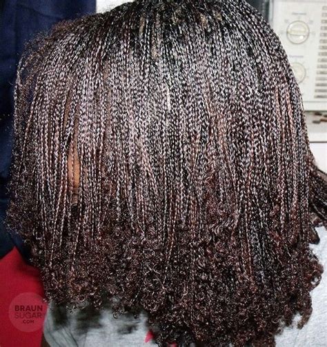 If your natural hair isn't long enough to achieve your desired length, you will need to use hair weave (i.e., extensions). Mini braids on natural hair #natural hair #minibraids ...