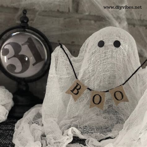 How To Diy Halloween Cheesecloth Ghosts Cheesecloth Ghost Diy