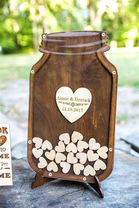 Wishes to your friends will always be before your eyes and… Mason Jar Guest book alternative Wedding guestbook | Etsy ...