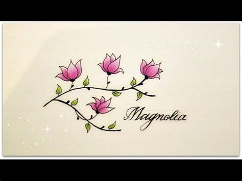 How to draw flowers for beginners step by step. how to draw flowers for beginners - magnolia for beginners ...