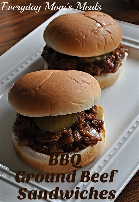 Do you have some ground beef leftover from dinner and no clue what to do with it? BBQ Ground Beef Sandwiches | Ground beef recipes, Food recipes, Beef recipes