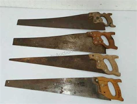 Below that it states manufactured by the world's most famous sawmakers, tacony, philadelphia, usa. 4 Disston Hand Saws Antique & Vintage | Asset Marketing ...
