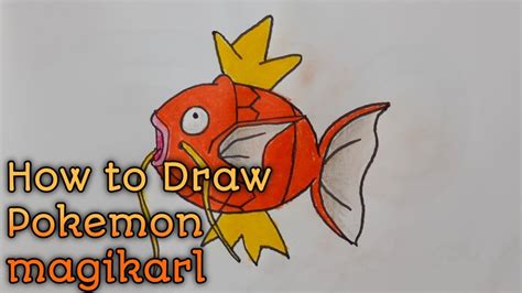 How To Draw Pokemon Magikarp Youtube