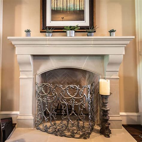 faux limestone fireplace surround fireplace guide by linda