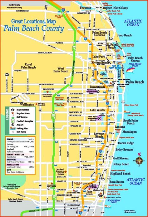 Palm Beach County Tourist Map West Palm Beach Map Palm Beach County