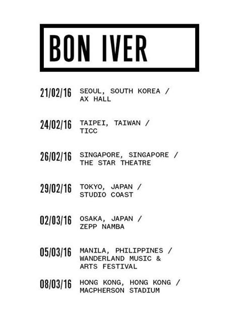 Bon Iver Announces 2016 Asia Tour • Digital Tour Bus
