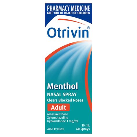 Otrivin Nasal Spray Menthol Adult 10ml Gsk