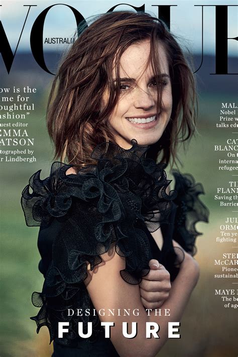 Emma Watson Vogue Australia Cover Shoot By Peter Lindbergh For March