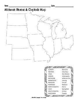 33 Blank Map Of Midwest States Maps Database Source