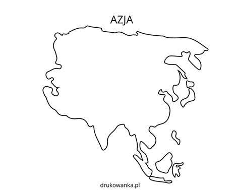 Livro para colorir mapa da Ásia para impressão e online