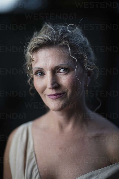 Portrait Of Elegant Mature Woman Stock Photo