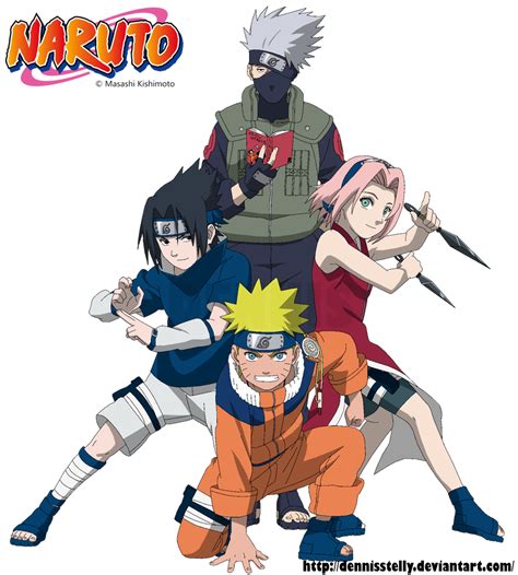 The Team 7 Pts Lineart Colored By Dennisstelly Naruto Sasuke Sakura
