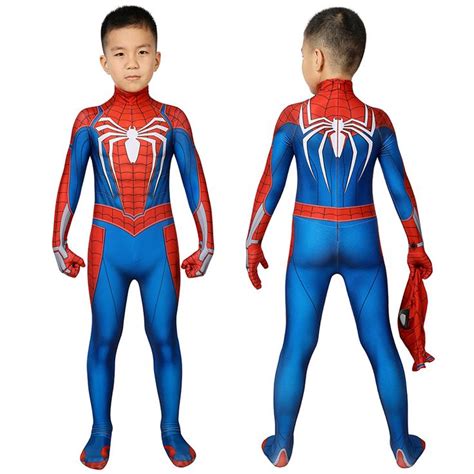 Kids Spiderman Jumpsuit Marvel Spider Man Ps4 Cosplay Costume