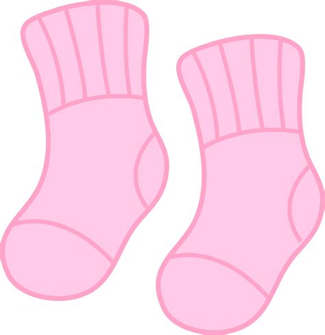 Baby Girl Pink Socks - Free Clip Art