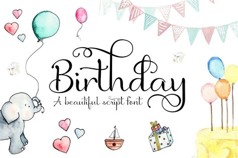 Birthday Font Bundle By Joanne Marie Creative Market This