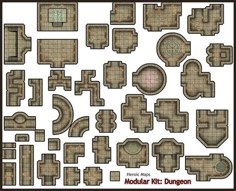 Heroic Maps Modular Kit Dungeon Heroic Maps Caverns Tunnels Dungeons Tombs