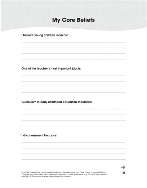 Download My Core Beliefs A Free Printable Worksheet From The Cbt