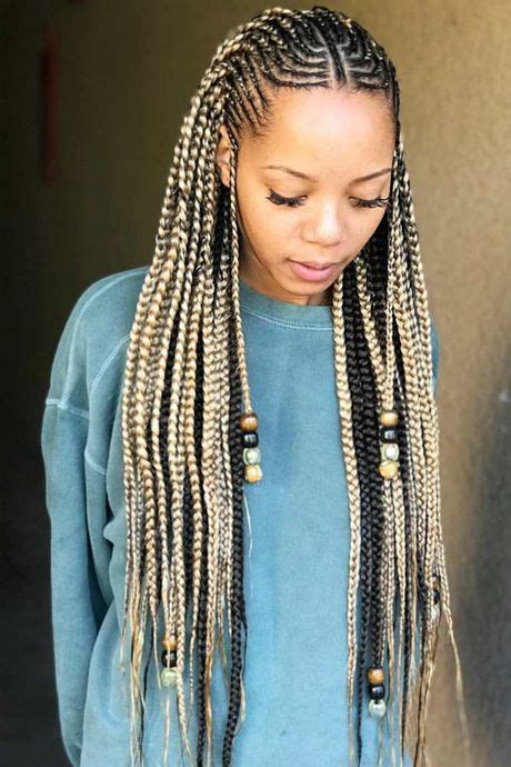 Tribal Braids With Weave In The Back - Tribal Braids With Sew In