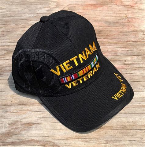 Vietnam Veteran Ribbons Ball Cap Us Army Navy Usaf Uscg Vet Etsy