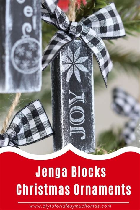 Idea To Create Christmas Ornaments Using Jenga Blocks In 2023